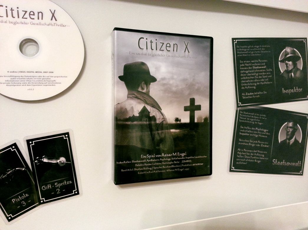 Citizen X: Spielmaterial